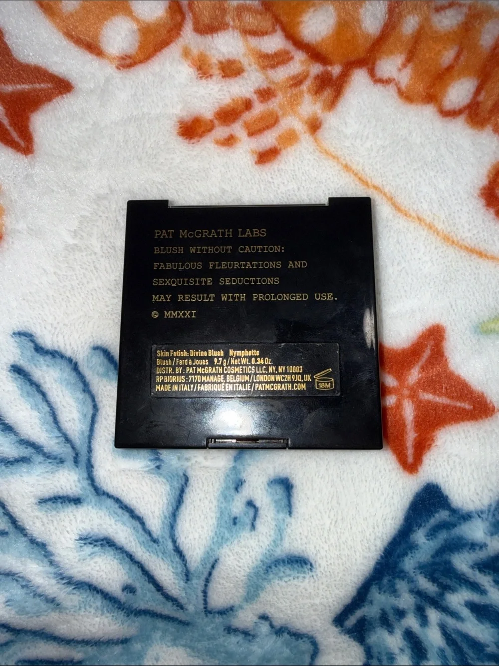 Pat McGrath Blush Compact - Black with Gold Logo
